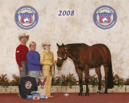 Sarah riding Mo